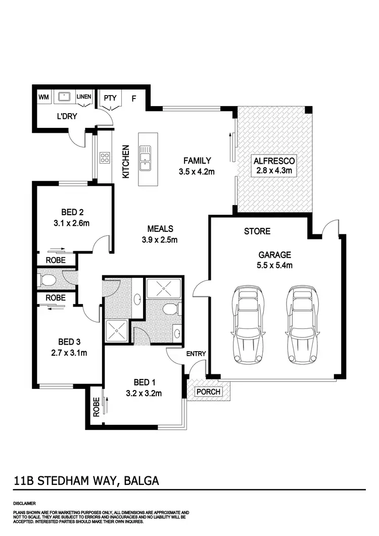 Floorplan of Homely villa listing, 11B Stedham Way, Balga WA 6061