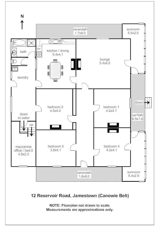 Floorplan of Homely rural property listing, 277 Old Reservoir Road, Jamestown SA 5491