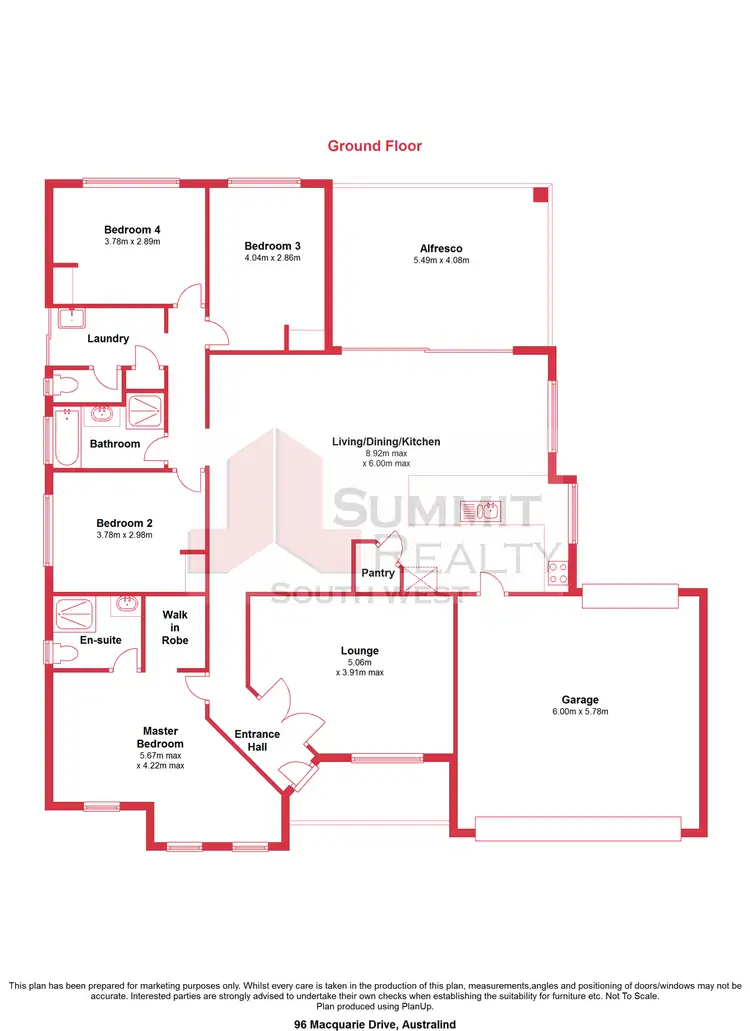 Floorplan of Homely house listing, 96 Macquarie Drive, Australind WA 6233