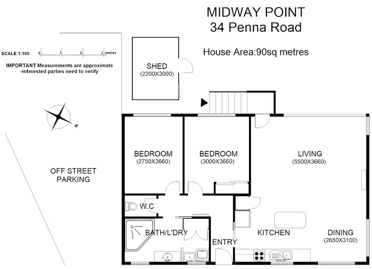 Floorplan of Homely house listing, 34 Penna Rd, Midway Point TAS 7171