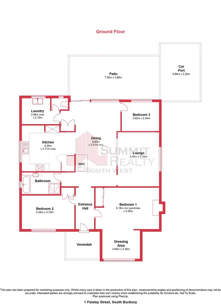 Floorplan of Homely house listing, 1 Paisley Street, South Bunbury WA 6230