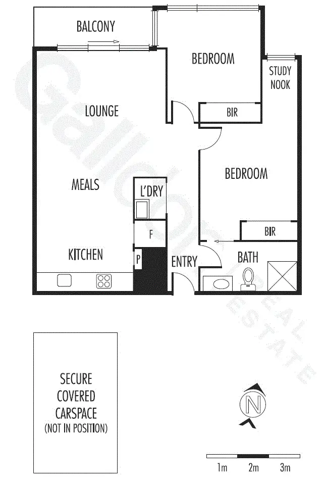 Floorplan of Homely apartment listing, 1407/22-24 Jane Bell Lane, Melbourne VIC 3000