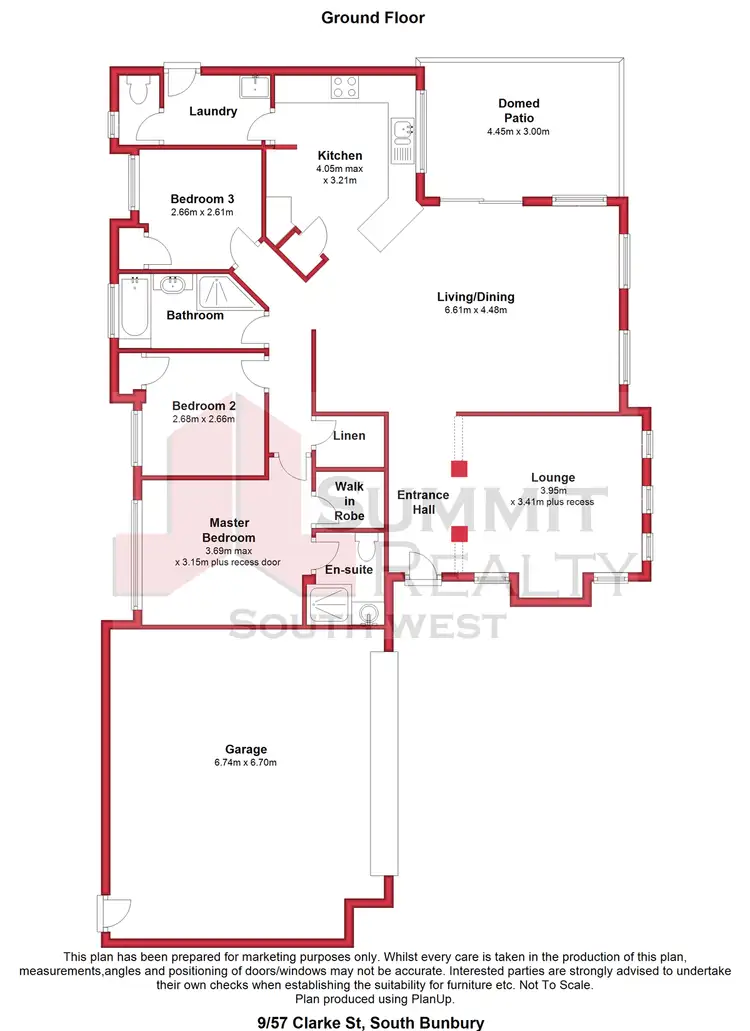Floorplan of Homely unit listing, 9/57 Clarke Street, South Bunbury WA 6230