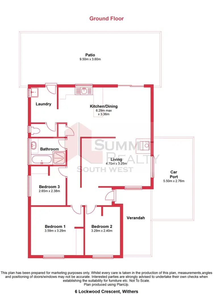 Floorplan of Homely house listing, 6 Lockwood Crescent, Withers WA 6230