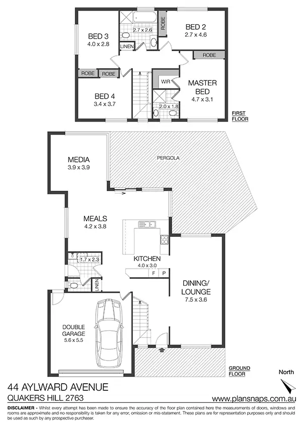 Floorplan of Homely house listing, 44 Aylward Avenue, Quakers Hill NSW 2763
