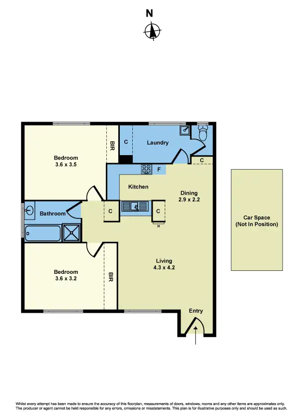 Floorplan of Homely apartment listing, 3/101 Summerhill Road, Footscray VIC 3011