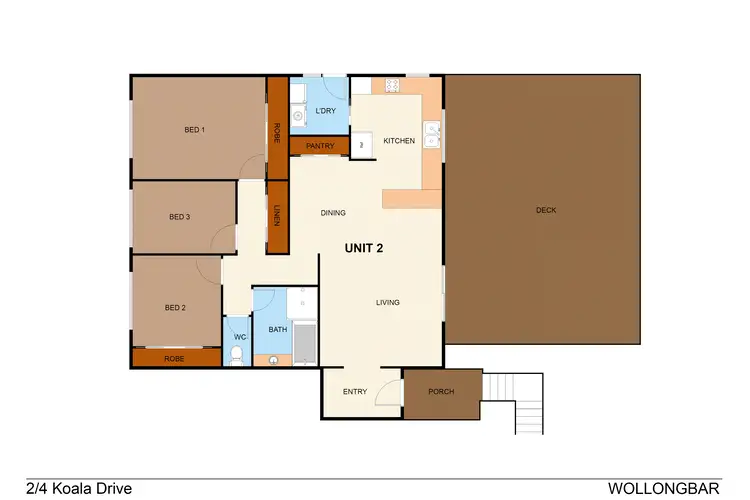 Floorplan of Homely unit listing, 2/4 Koala Drive, Goonellabah NSW 2480
