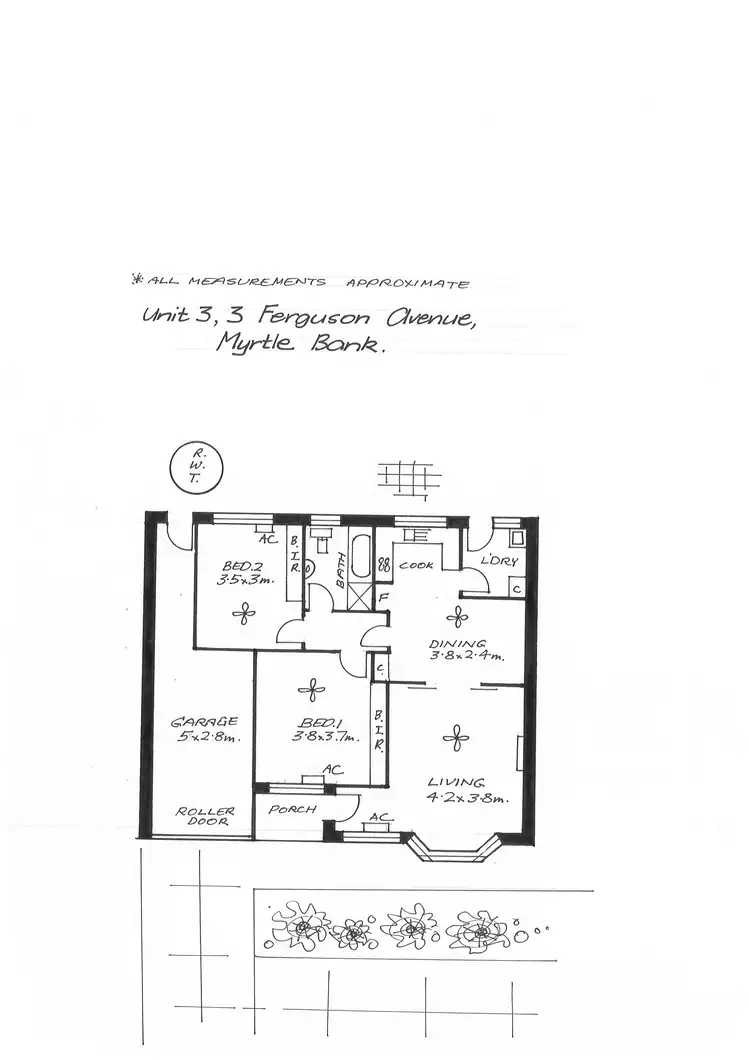 Floorplan of Homely unit listing, 3/3 Ferguson Avenue, Myrtle Bank SA 5064