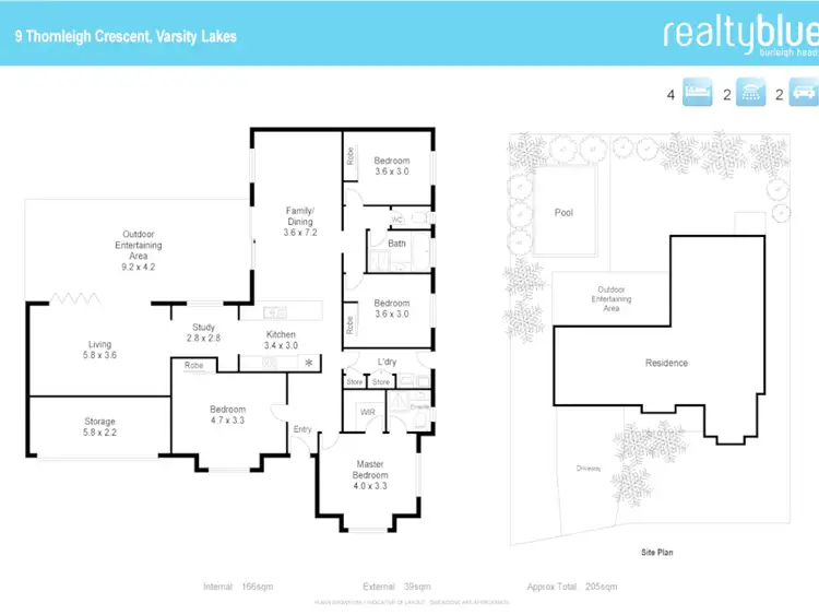 Floorplan of Homely house listing, 9 Thornleigh Crescent, Varsity Lakes QLD 4227