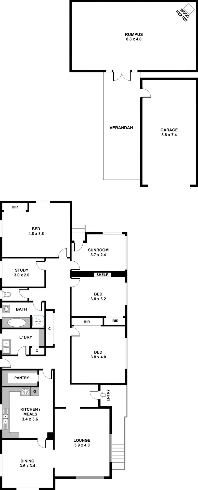 Floorplan of Homely house listing, 166 Scoresby Road, Boronia VIC 3155