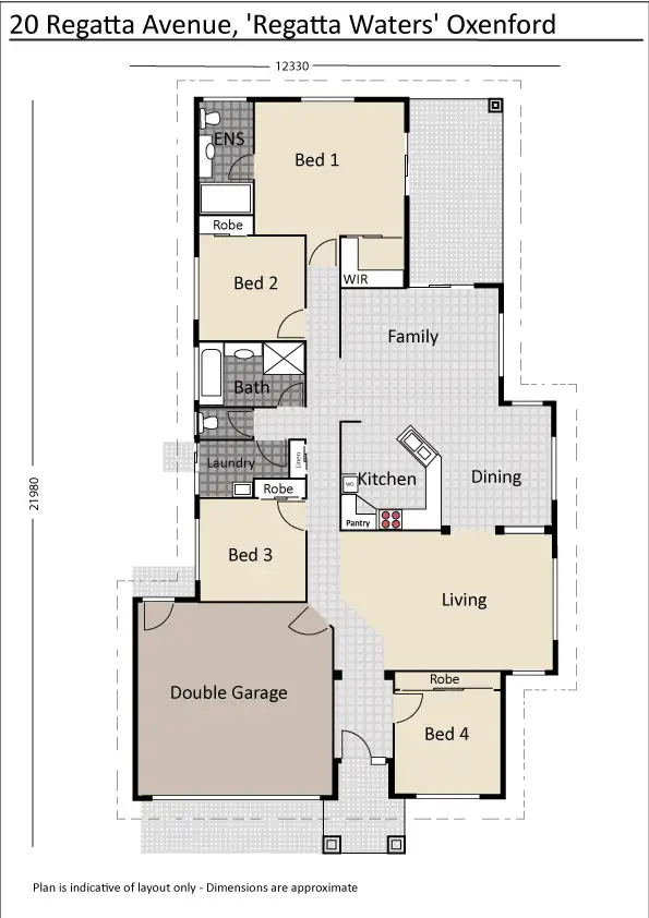 Floorplan of Homely house listing, 20 Regatta Avenue, Oxenford QLD 4210