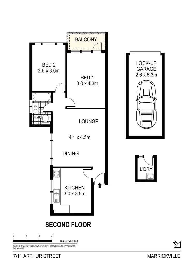 Floorplan of Homely apartment listing, 7/11 Arthur Street, Marrickville NSW 2204