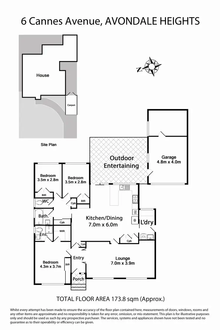 Floorplan of Homely house listing, 6 CANNES AVENUE, Avondale Heights VIC 3034