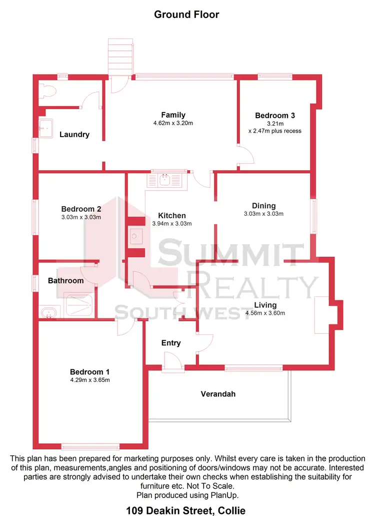 Floorplan of Homely house listing, 109 Deakin Street, Collie WA 6225