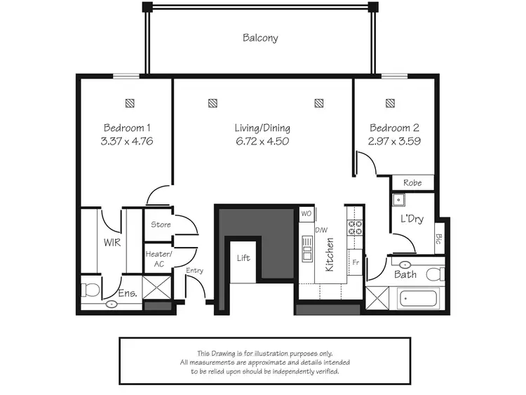 Floorplan of Homely apartment listing, 22/7 Liberman Close, Adelaide SA 5000