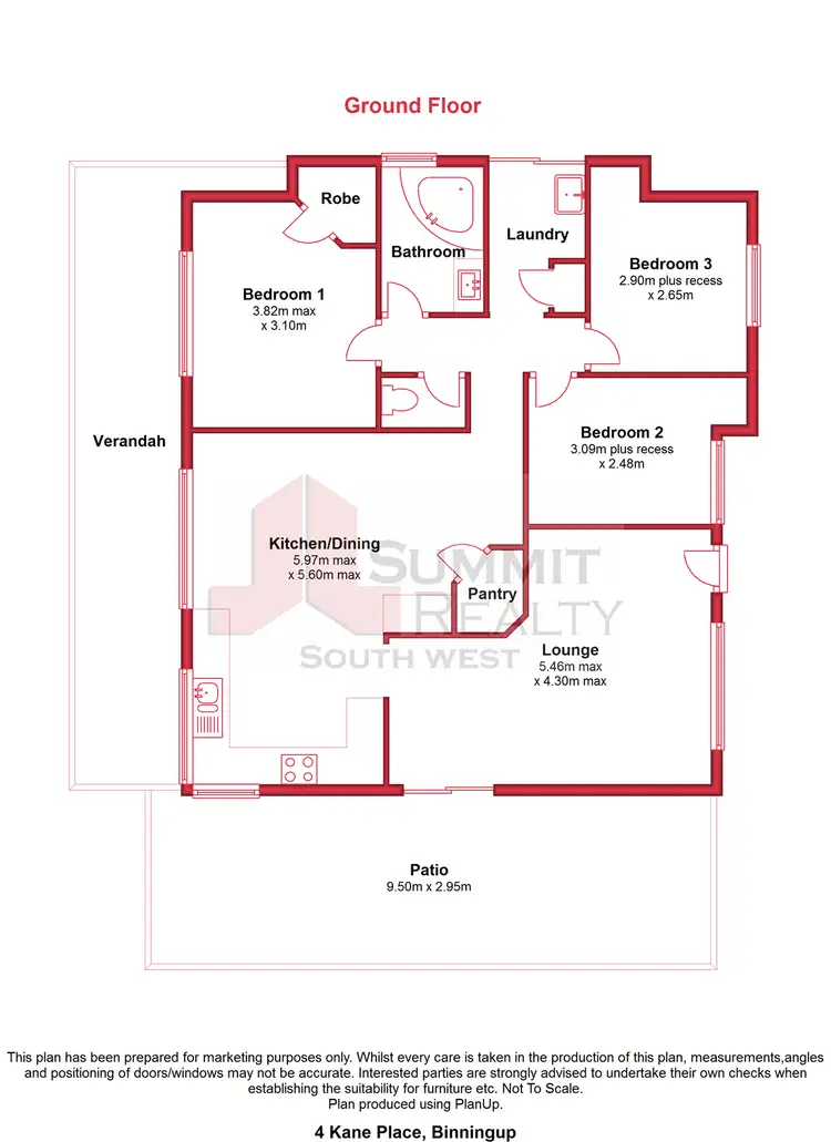 Floorplan of Homely house listing, 4 Kane Place, Binningup WA 6233