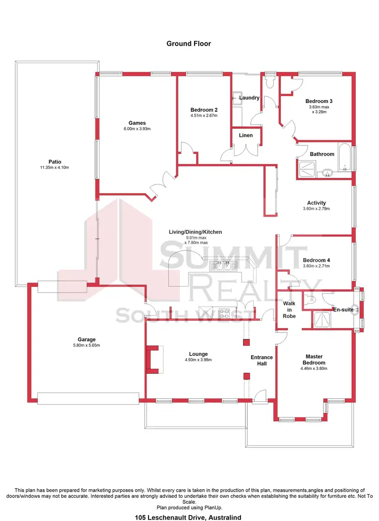 Floorplan of Homely house listing, 105 Leschenault Parade, Australind WA 6233