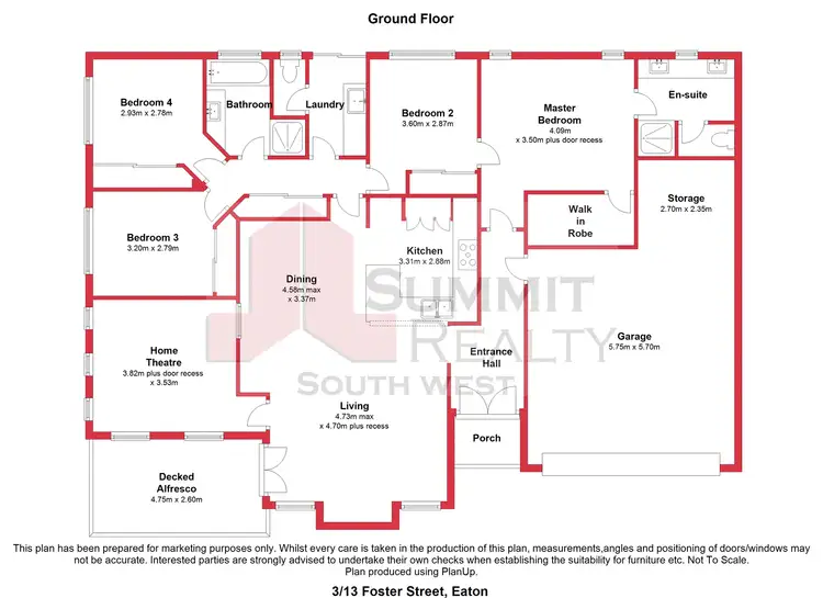 Floorplan of Homely unit listing, 3/13 Foster Street, Eaton WA 6232