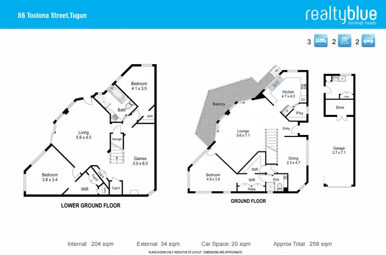 Floorplan of Homely house listing, 86 Toolona Street, Tugun QLD 4224