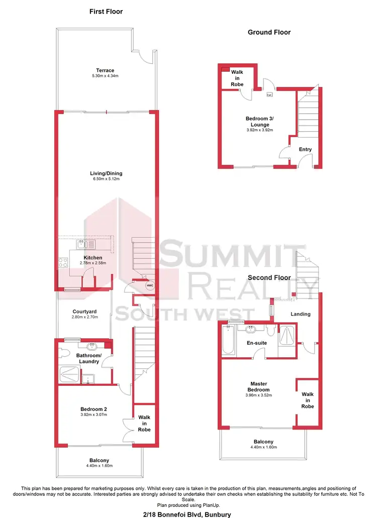 Floorplan of Homely unit listing, 2/18 Bonnefoi Boulevard, Bunbury WA 6230