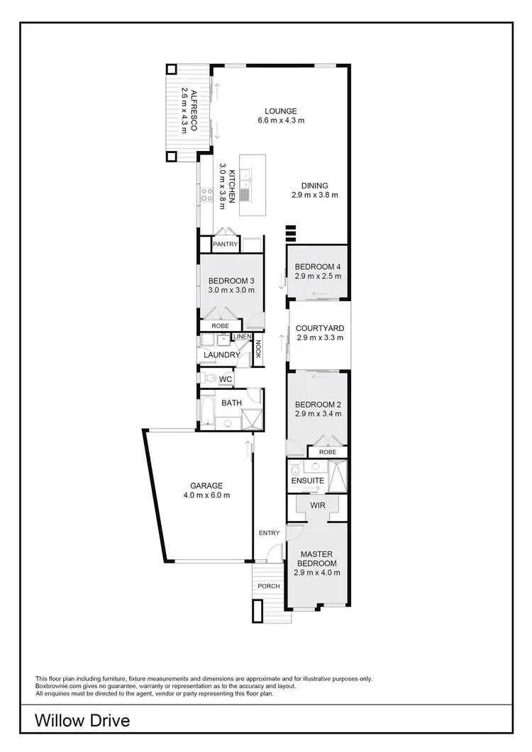 Floorplan of Homely house listing, 1/9 Willow Drive, Avondale Heights VIC 3034