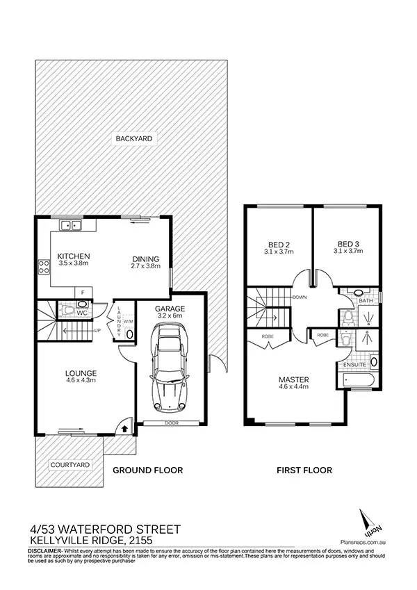 Floorplan of Homely townhouse listing, 4/53 Waterford Street, Kellyville Ridge NSW 2155