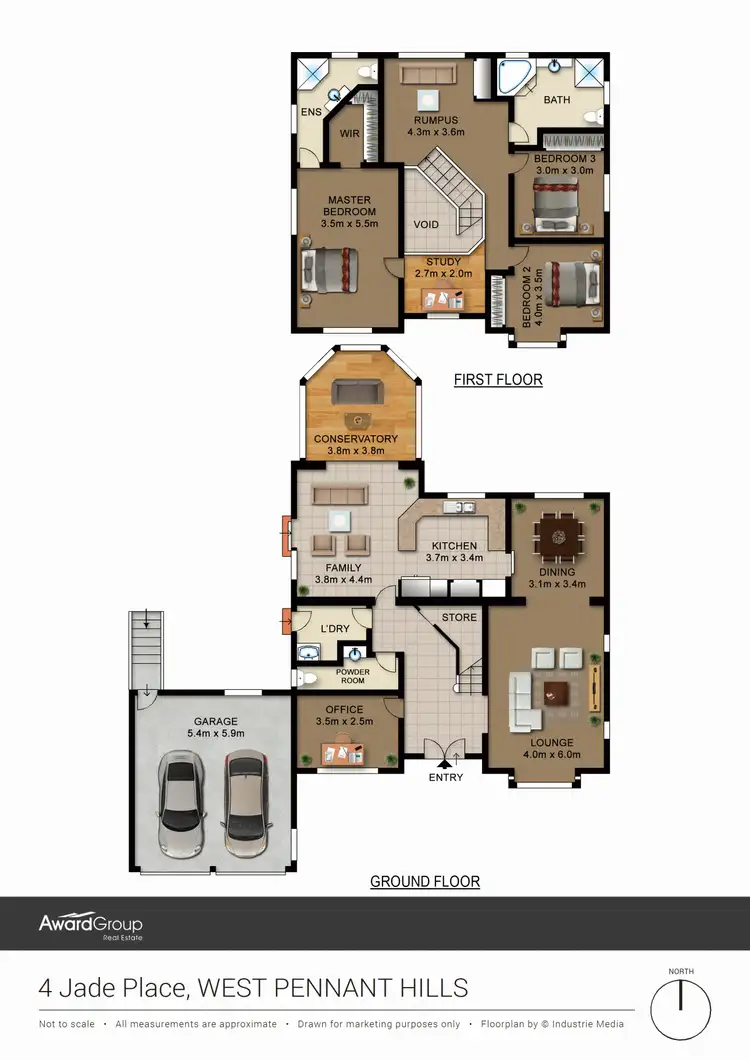 Floorplan of Homely house listing, 4 Jade Place, West Pennant Hills NSW 2125