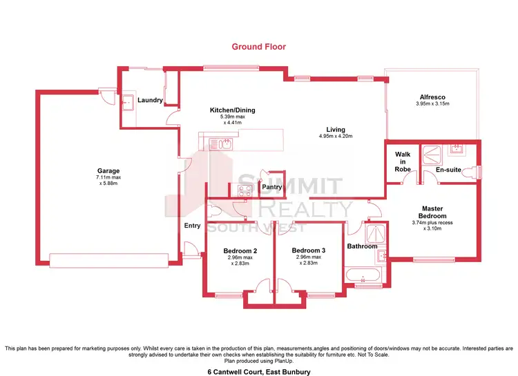 Floorplan of Homely house listing, 6 Cantwell Court, East Bunbury WA 6230