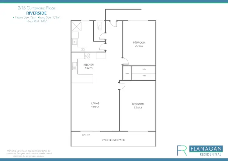 Floorplan of Homely unit listing, 2/15 Currawong Pl, Riverside TAS 7250
