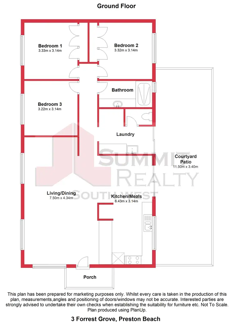 Floorplan of Homely house listing, 3 Forrest Grove, Preston Beach WA 6215