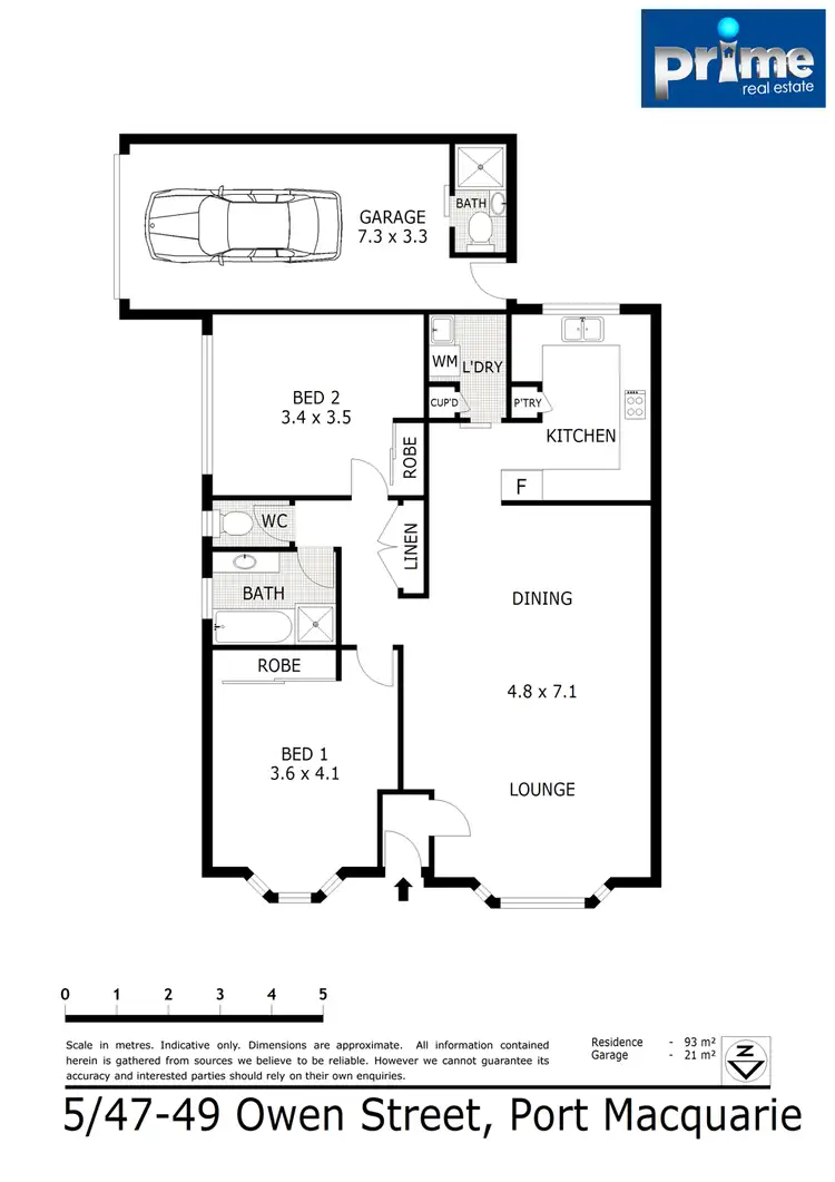 Floorplan of Homely villa listing, 5/47-49 Owen Street, Port Macquarie NSW 2444