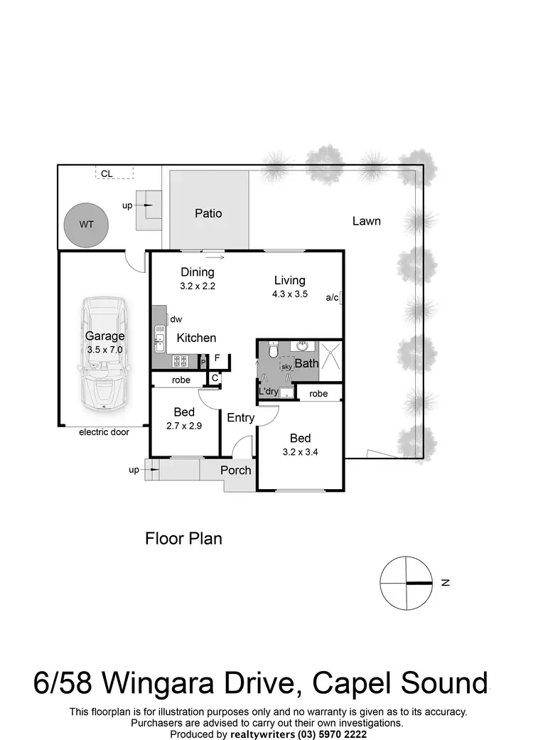 Floorplan of Homely unit listing, 6/58 Wingara Drive, Capel Sound VIC 3940