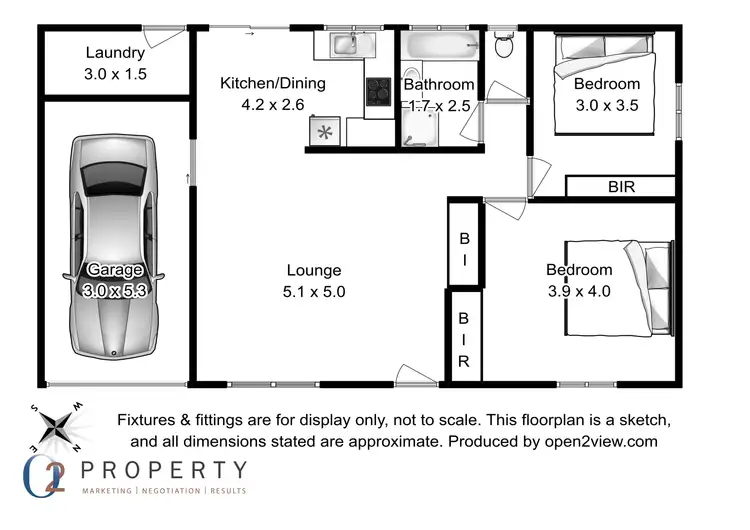 Floorplan of Homely unit listing, 2/125 Alanvale Road, Newnham TAS 7248