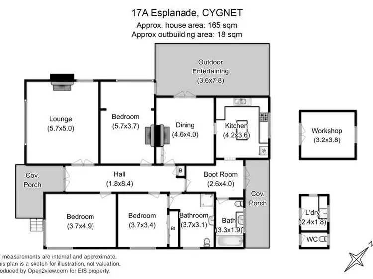 Floorplan of Homely house listing, 17a Esplanade Rd, Cygnet TAS 7112