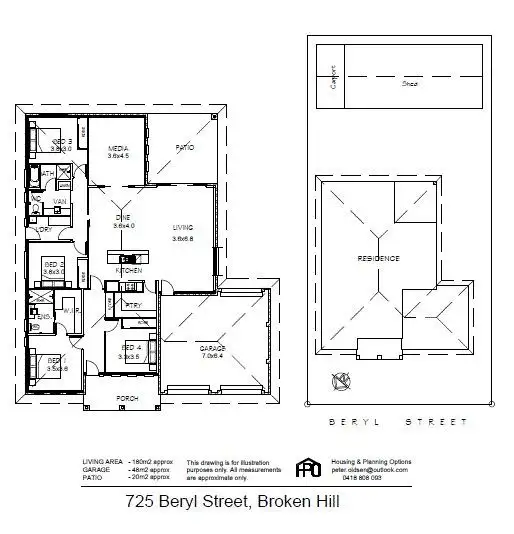 Floorplan of Homely house listing, 725 Beryl Street, Broken Hill NSW 2880