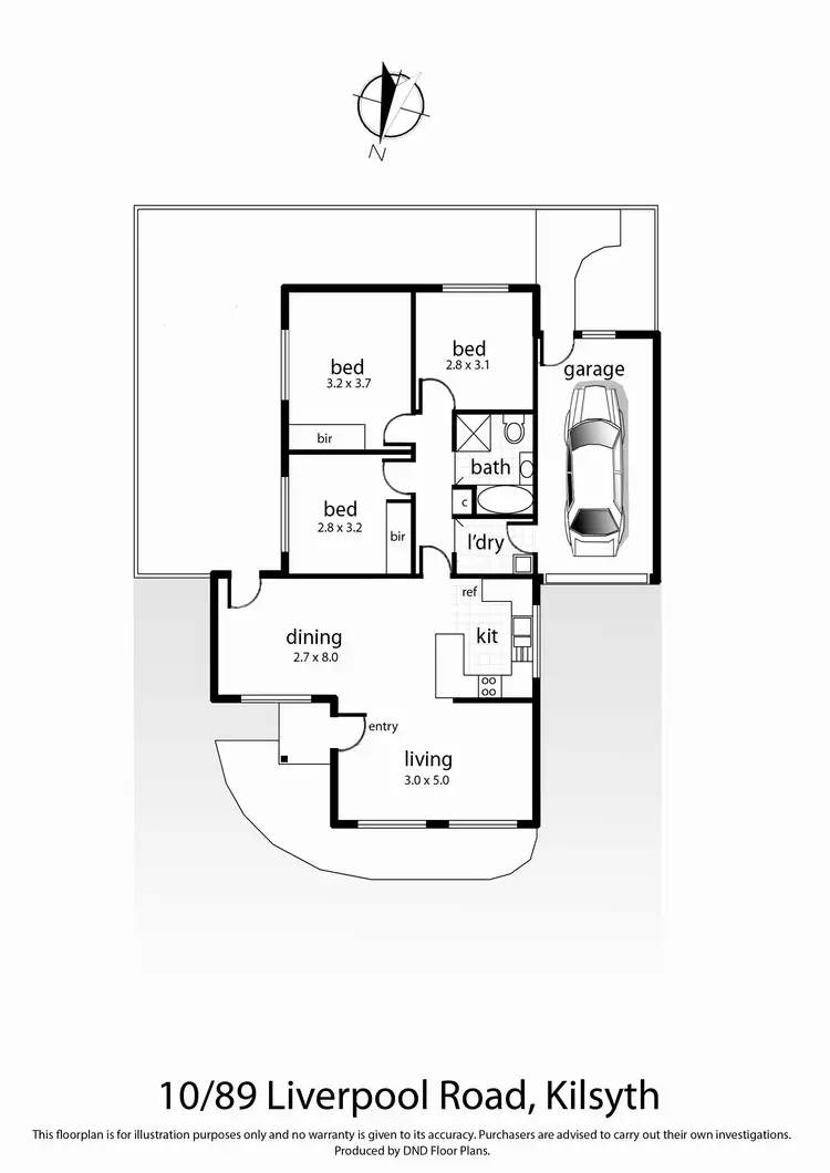 Floorplan of Homely unit listing, 10/89 Liverpool Road, Kilsyth VIC 3137