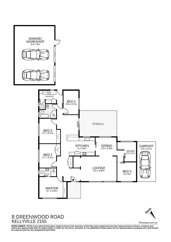 Floorplan of Homely house listing, 8 Greenwood Road, Kellyville NSW 2155