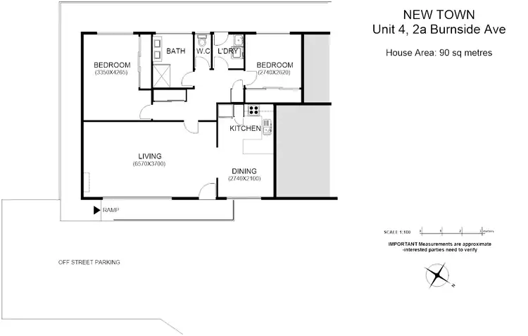 Floorplan of Homely unit listing, 4/2a Burnside Ave, New Town TAS 7008