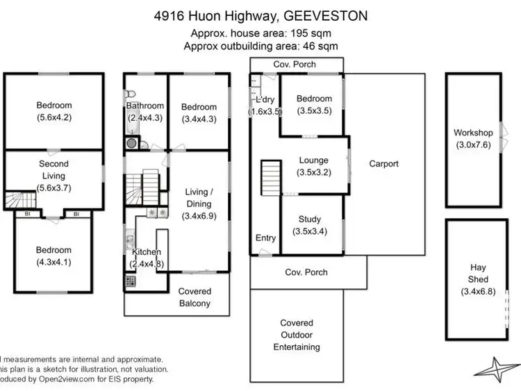 Floorplan of Homely house listing, 4916 Huon Hwy, Geeveston TAS 7116