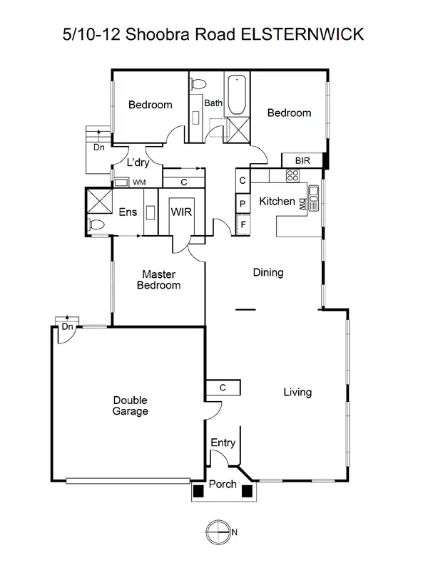 Floorplan of Homely townhouse listing, 5/10-12 Shoobra Road, Elsternwick VIC 3185