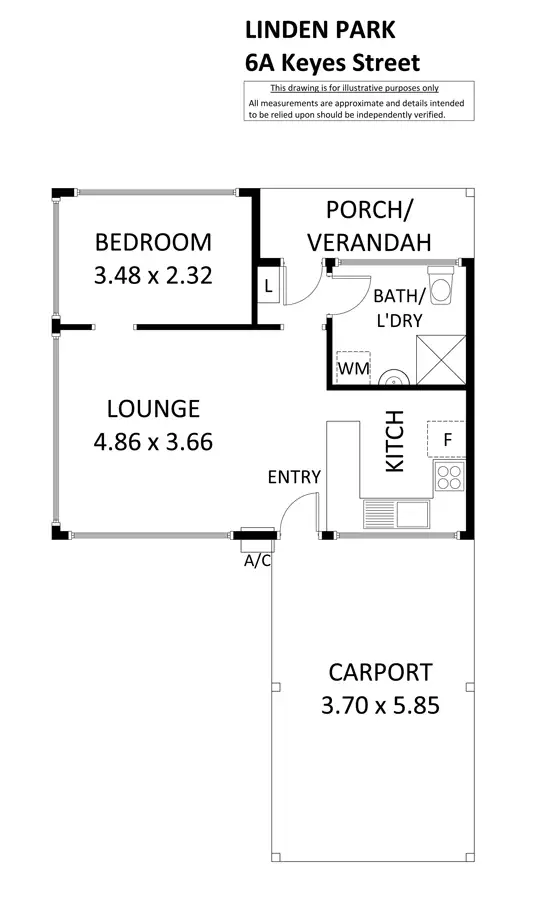 Floorplan of Homely unit listing, 6A Keyes Street, Linden Park SA 5065