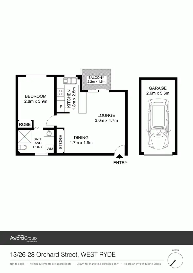 Floorplan of Homely unit listing, 13/26-28 Orchard Street, West Ryde NSW 2114