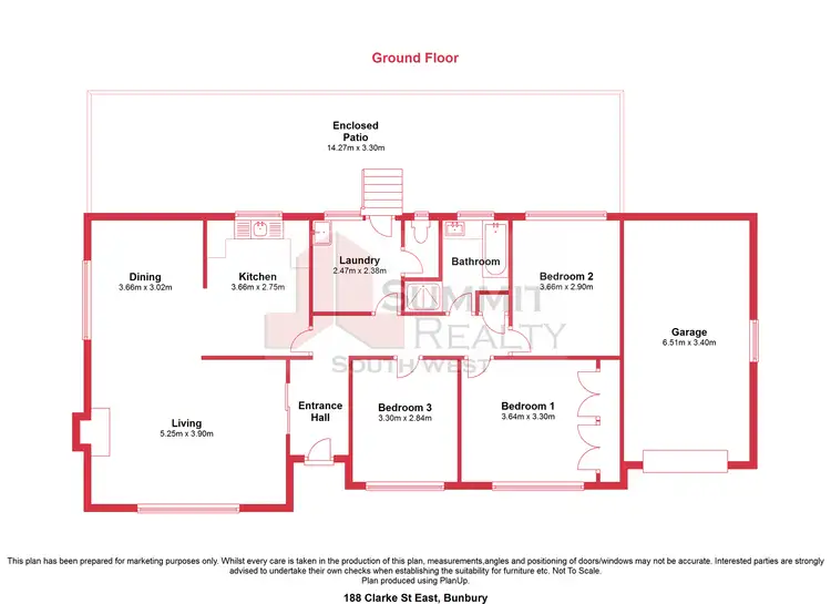 Floorplan of Homely house listing, 188 Clarke Street East, Carey Park WA 6230