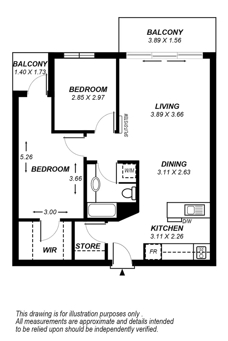Floorplan of Homely unit listing, 25/9 Ebenezer Place, Adelaide SA 5000