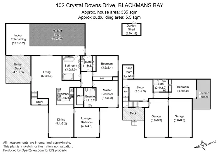Floorplan of Homely house listing, 102 Crystal Downs Dr, Blackmans Bay TAS 7052