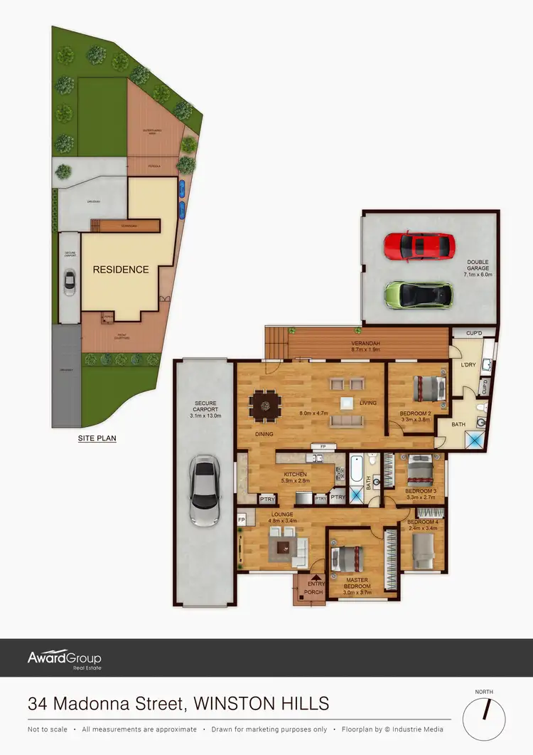 Floorplan of Homely house listing, 34 Madonna Street, Winston Hills NSW 2153