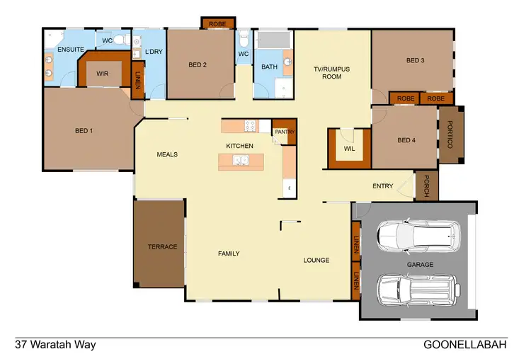 Floorplan of Homely house listing, 37 Waratah Way, Goonellabah NSW 2480