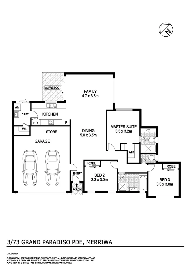 Floorplan of Homely villa listing, 3/73 Grand Paradiso Parade, Merriwa WA 6030