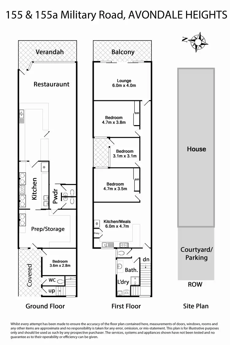 Floorplan of Homely house listing, 155 & 155A Military Road, Avondale Heights VIC 3034