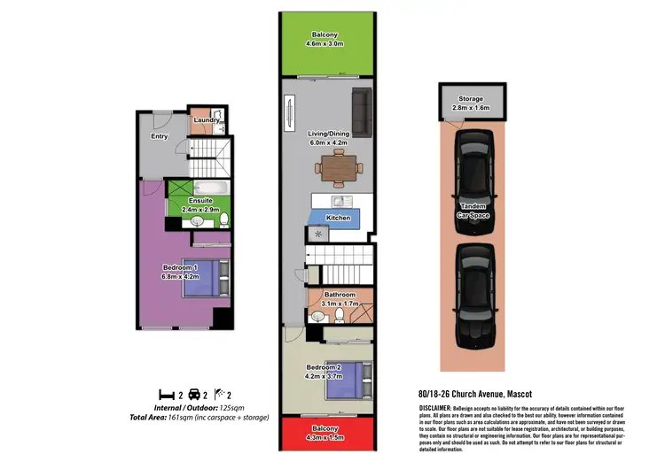 Floorplan of Homely apartment listing, 80/18-26 Church Avenue, Mascot NSW 2020